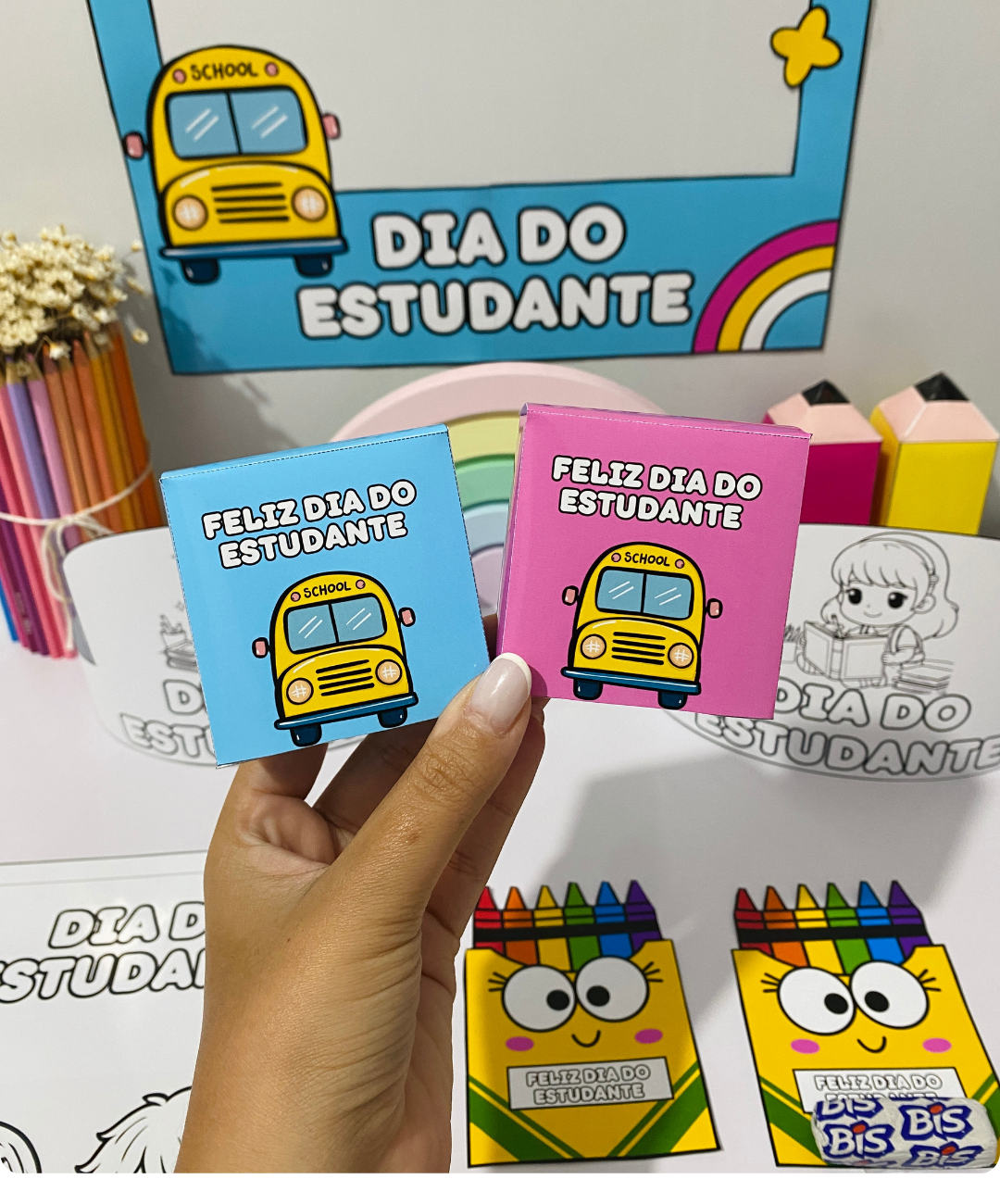 Kit de lembrancinhas do Dia do Estudante para imprimir — amostra 4: Para quem é indicado