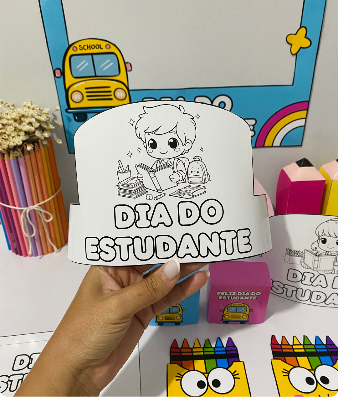 Kit de lembrancinhas do Dia do Estudante para imprimir — amostra 5: Prepare uma homenagem à turma com lembrancinhas em PDF…