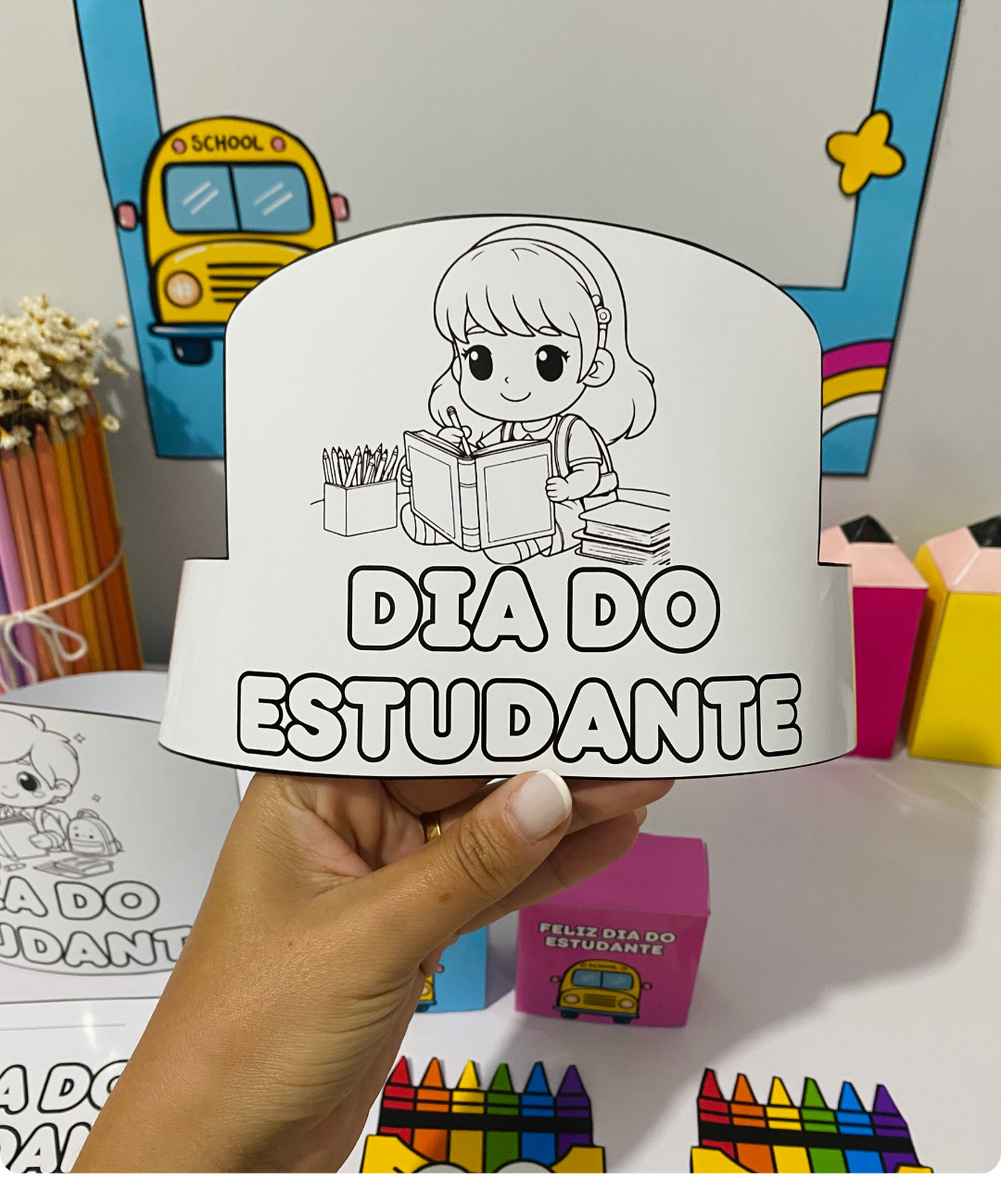 Kit de lembrancinhas do Dia do Estudante para imprimir — amostra 7: Prepare uma homenagem à turma com lembrancinhas em PDF…