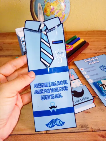 Kit de Lembrancinhas Novembro Azul - Ensino Fundamental — amostra 1: 👔Prof, vamos falar de prevenção com acolhimento,…
