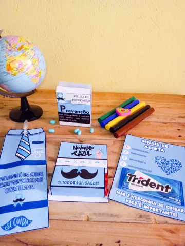Kit de Lembrancinhas Novembro Azul - Ensino Fundamental — amostra 2: 👔Prof, vamos falar de prevenção com acolhimento,…