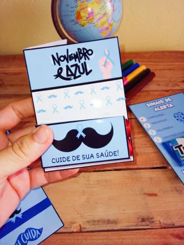 Kit de Lembrancinhas Novembro Azul - Ensino Fundamental — amostra 3: 👔Prof, vamos falar de prevenção com acolhimento,…