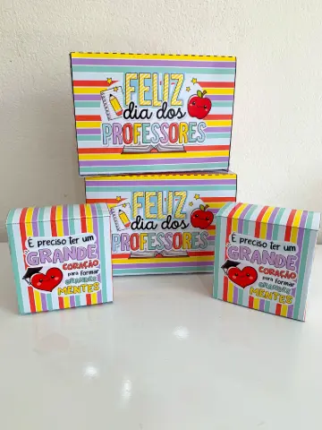 Kit de lembrancinhas para o dia dos professores — amostra 3: Um material lindo e completo, com 5 opções de lembrancinhas…