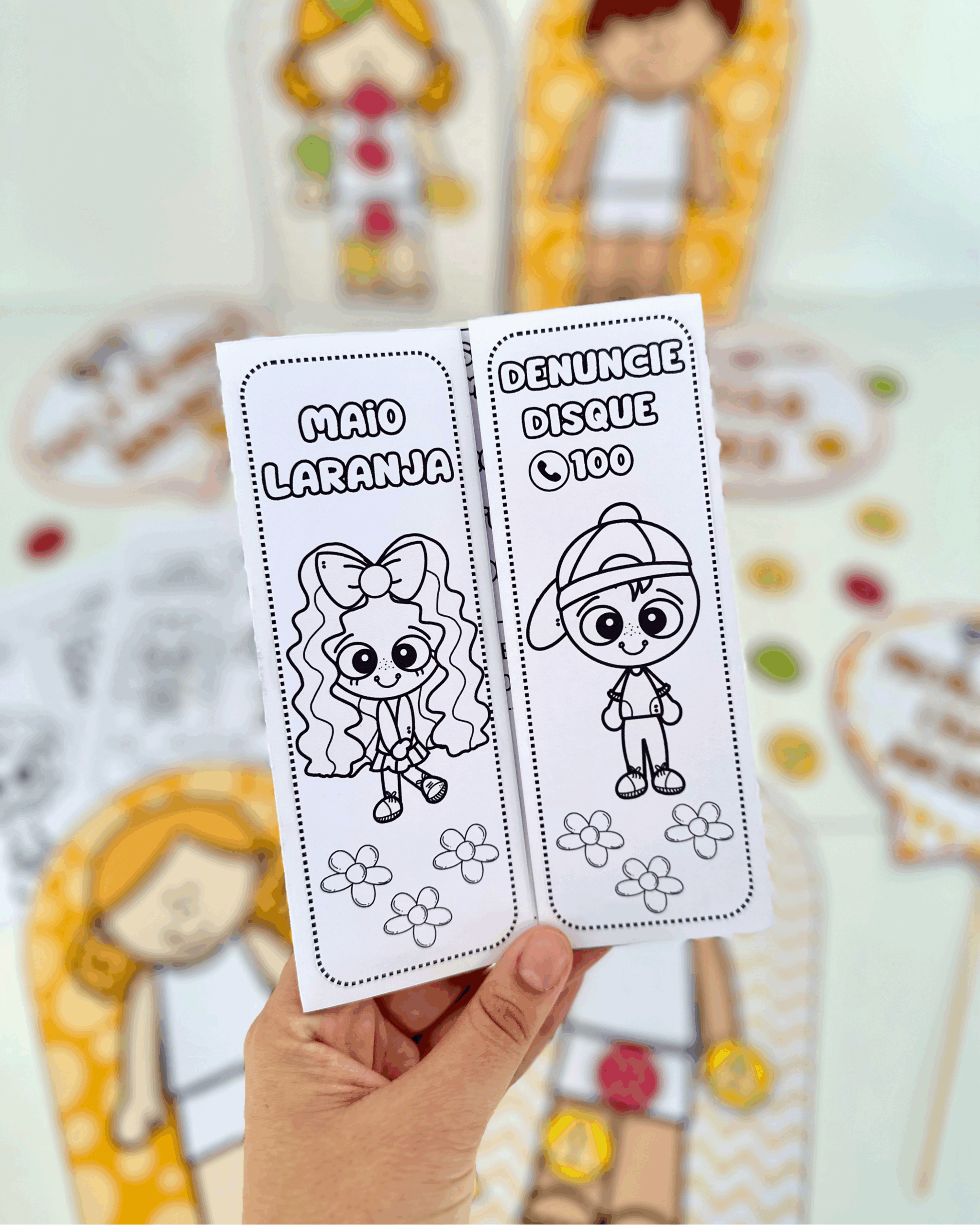 Kit de Maio Laranja para imprimir | Educação Infantil — amostra 1: Uma proposta impressa para abordar o Maio Laranja