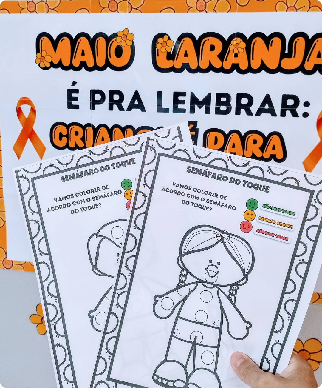 Kit de Maio Laranja para imprimir — amostra 1: Como utilizar o kit na escola