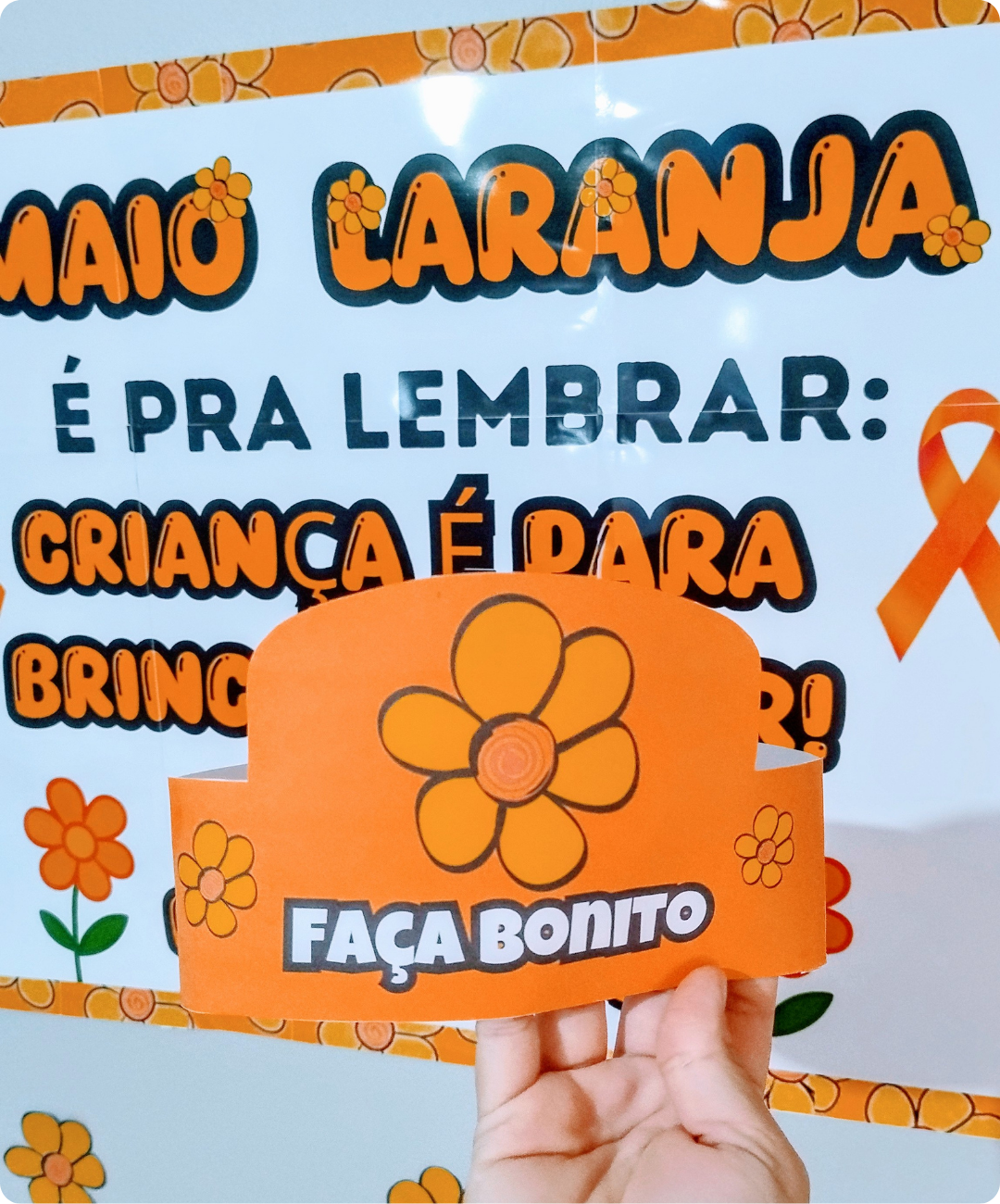Kit de Maio Laranja para imprimir — amostra 2: O que você recebe no PDF