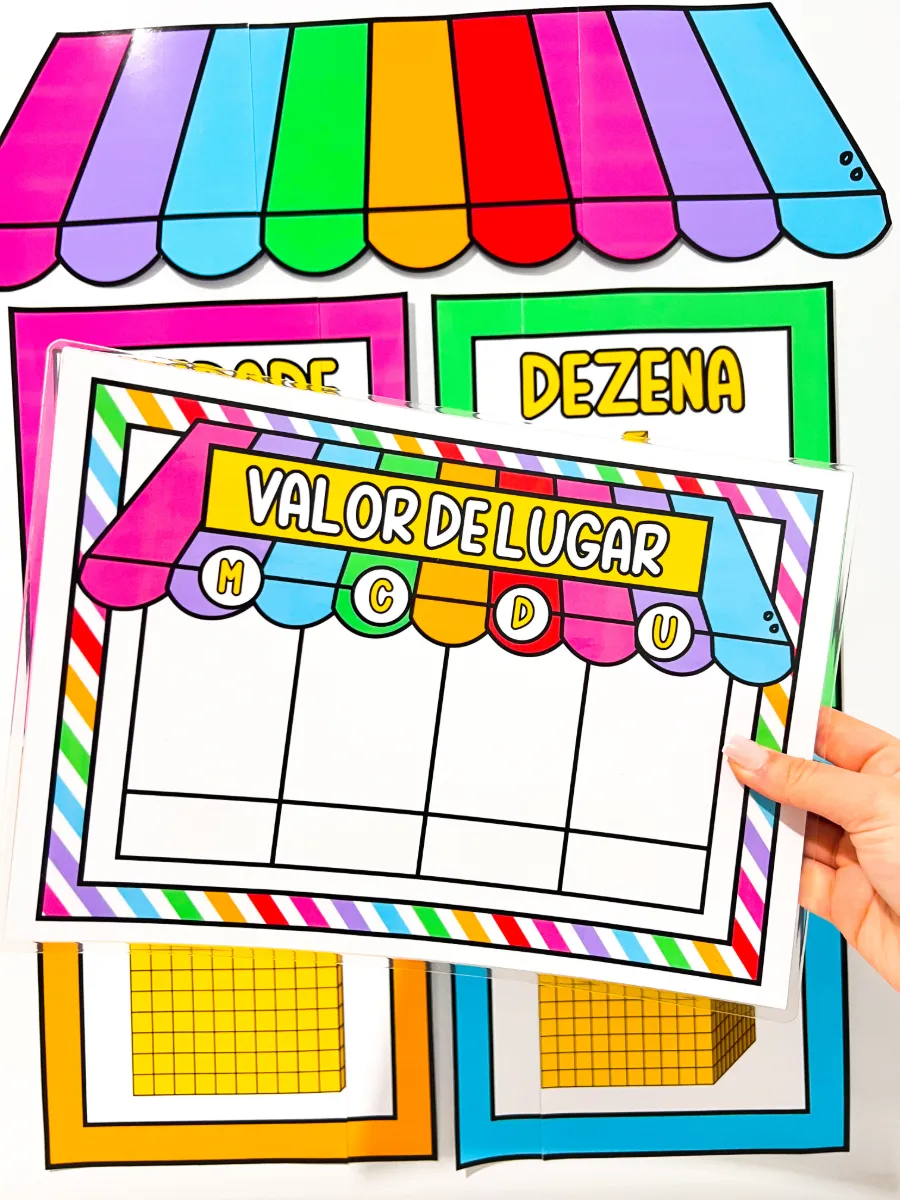 Kit de Material Dourado para Alfabetização Matemática — amostra 1: Kit de material dourado para trabalhar unidade, dezena,…