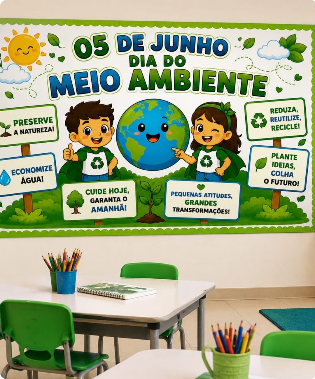 Kit de meio ambiente para imprimir — Educação Infantil — amostra 4: Um kit para acompanhar a data comemorativa