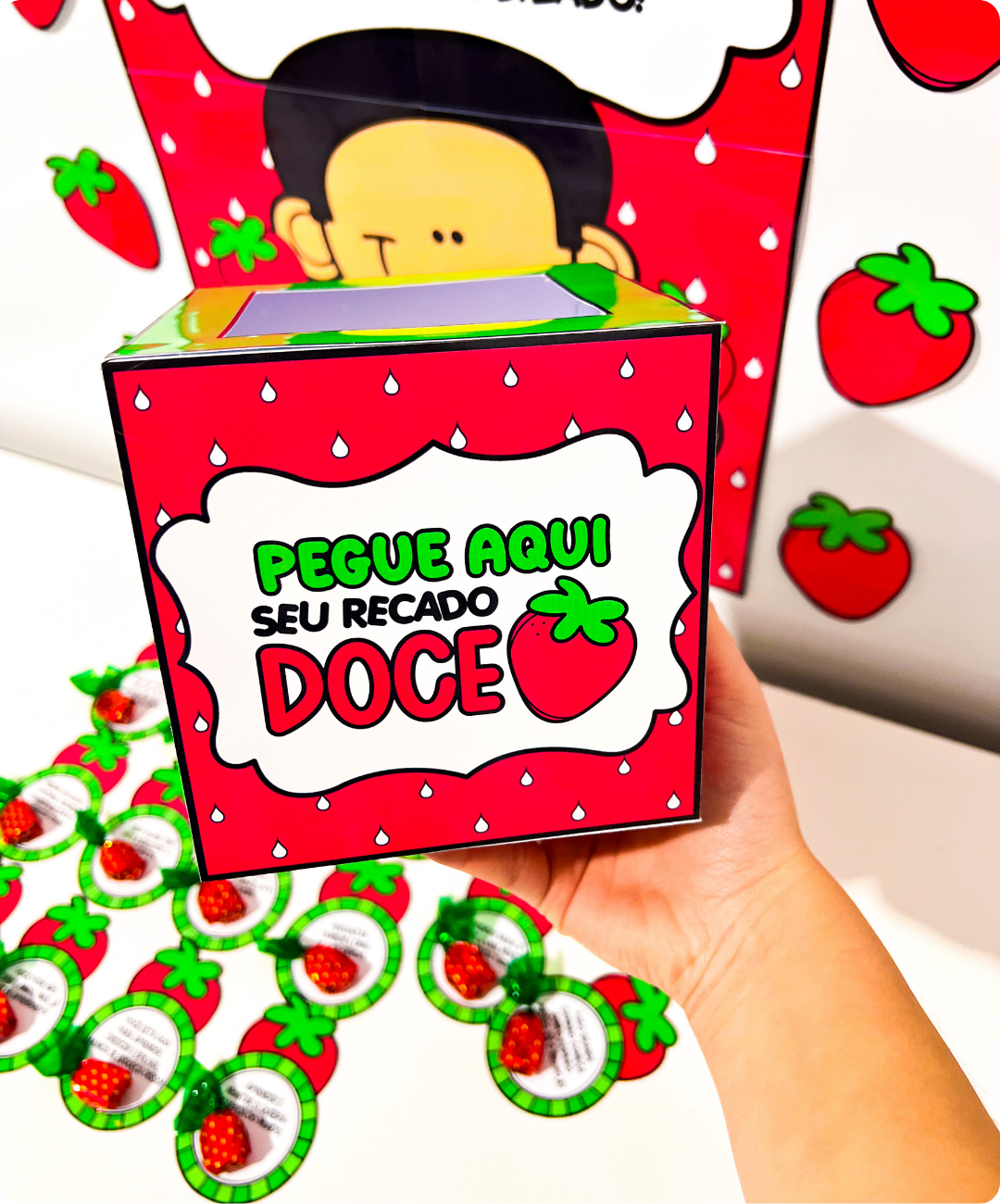 Kit de morango do amor para imprimir — amostra 1: Uma recepção com atenção aos vínculos