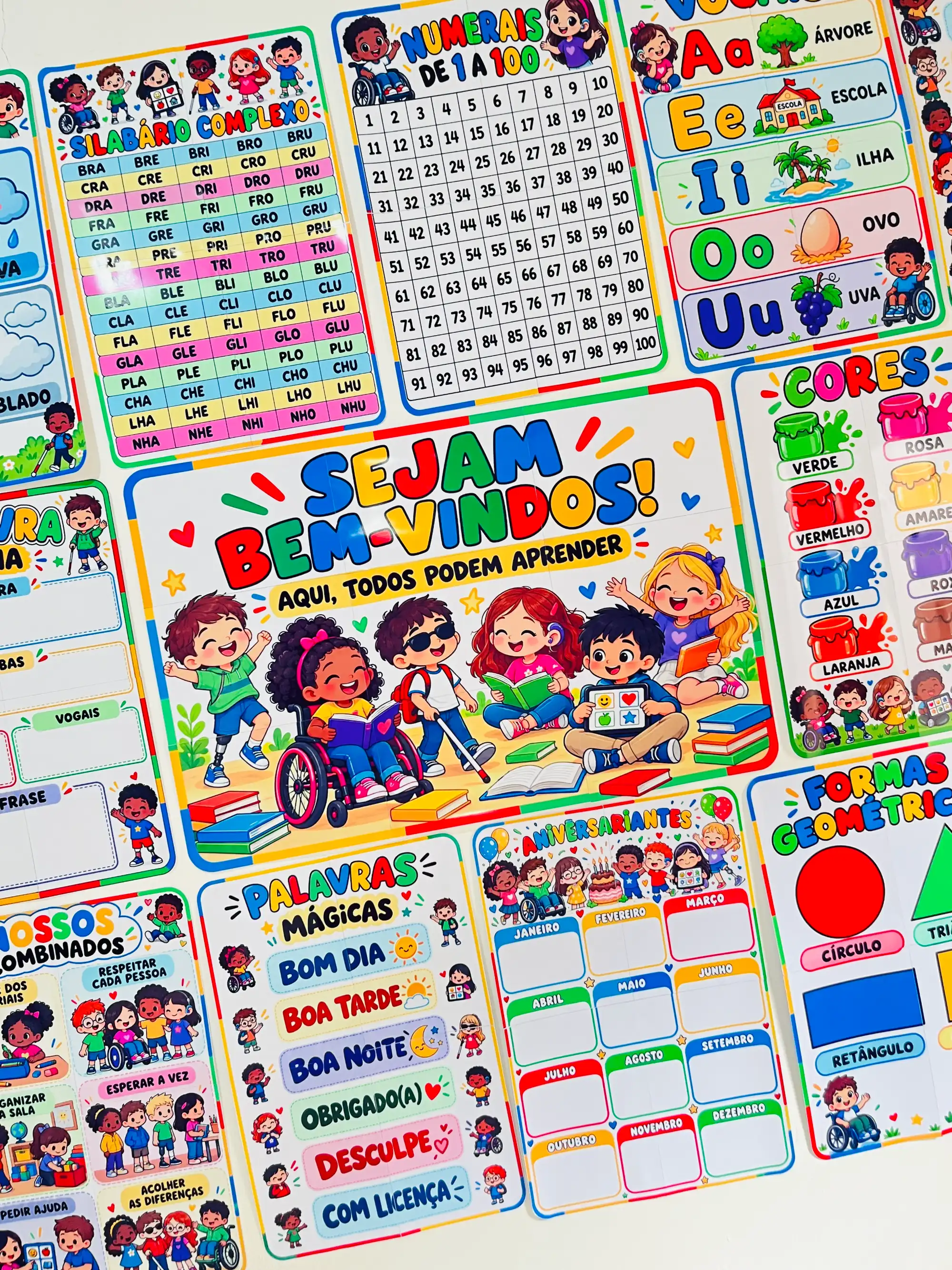 Kit de Organização de Sala de Aula - Tema: Inclusão — amostra 1: 📚 O KIT CONTÉM