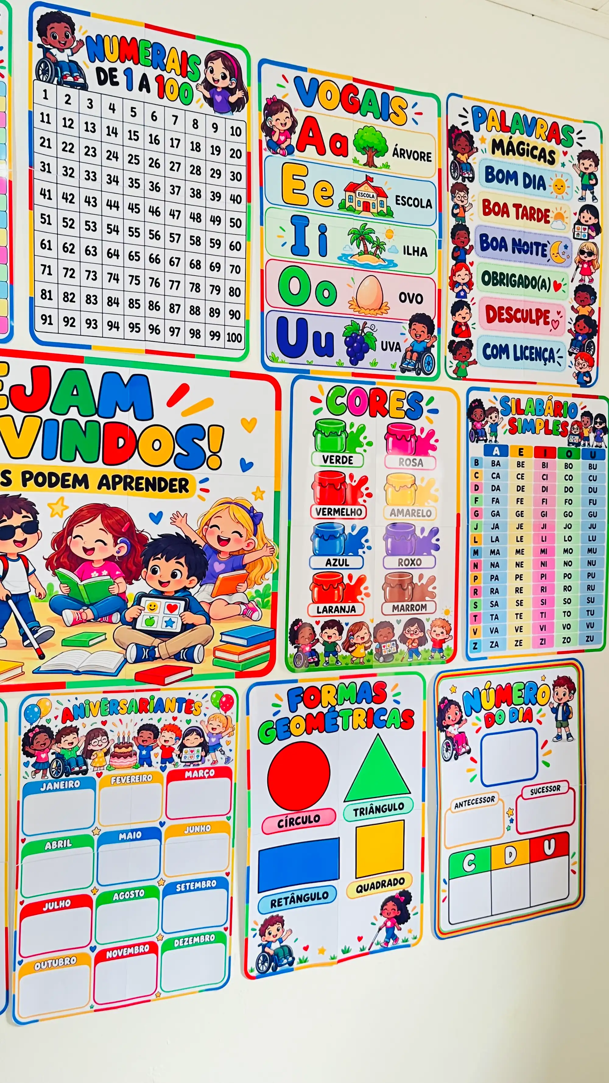 Kit de Organização de Sala de Aula - Tema: Inclusão — amostra 6: 🔤 Silabário simples e complexo