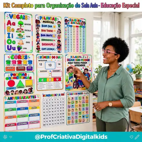 Kit de Organização de Sala de Aula - Tema: Inclusão — capa do material