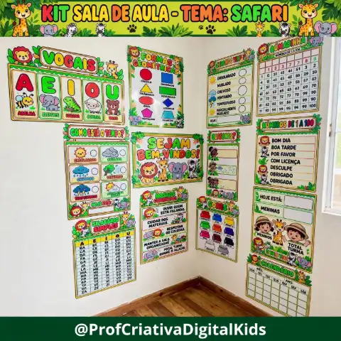 Kit de Organização de Sala de Aula Tema: Safari — capa do material