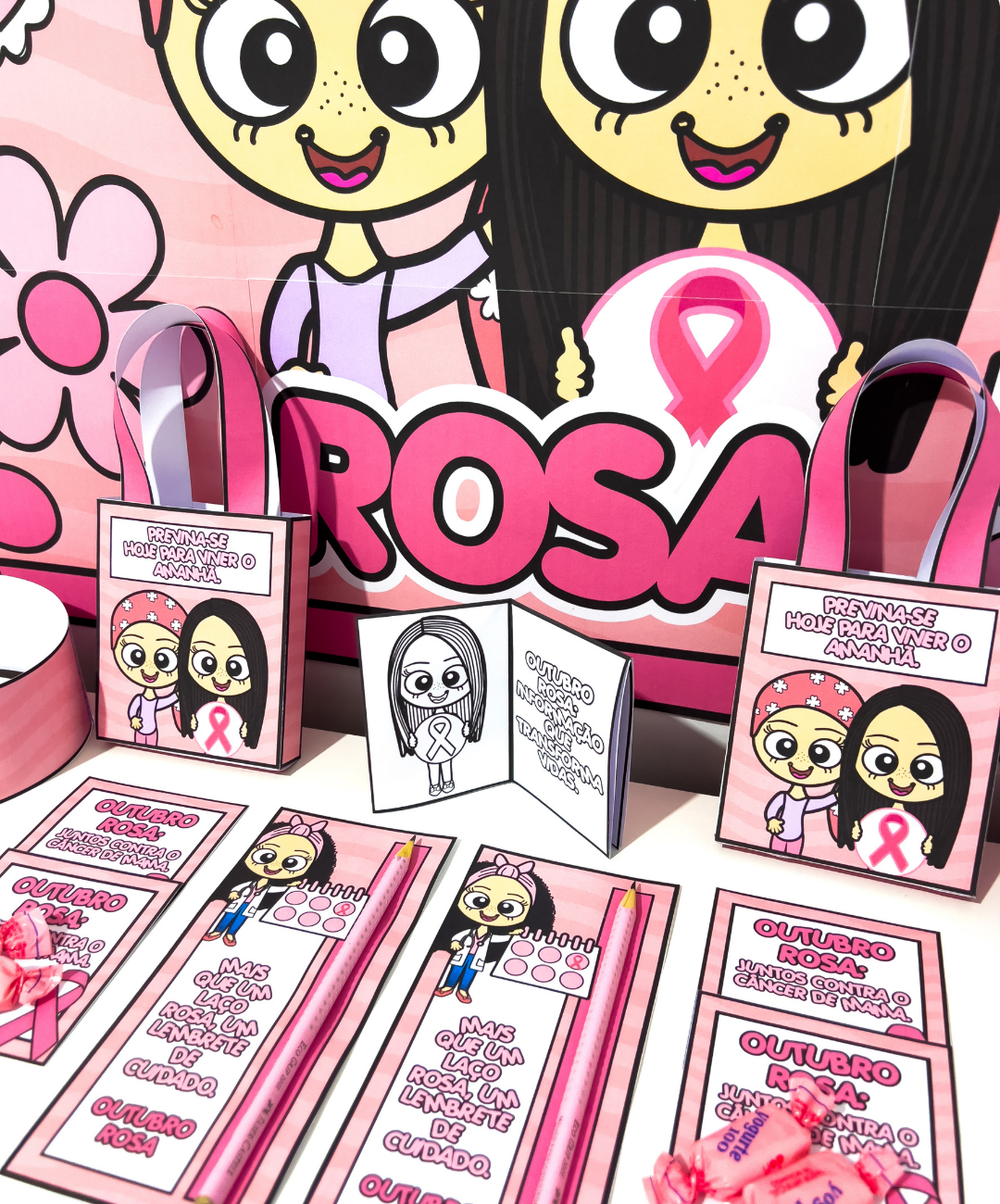 Kit de Outubro Rosa para imprimir — amostra 4: Para quais educadores é indicado