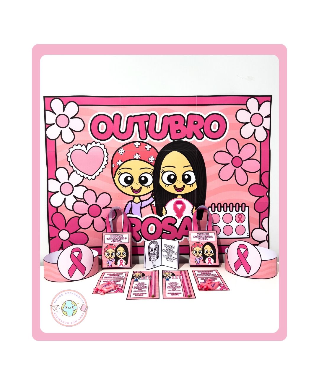 Kit de Outubro Rosa para imprimir — Datas comemorativas para Educação Infantil: Prepare uma ação de Outubro Rosa na escola…