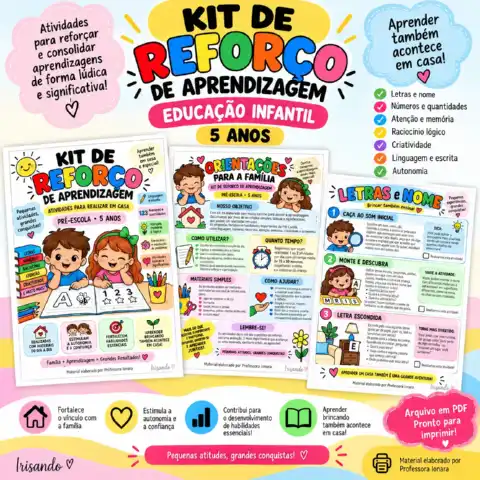 KIT DE REFORÇO DE APRENDIZAGEM — EDUCAÇÃO INFANTIL — capa do material