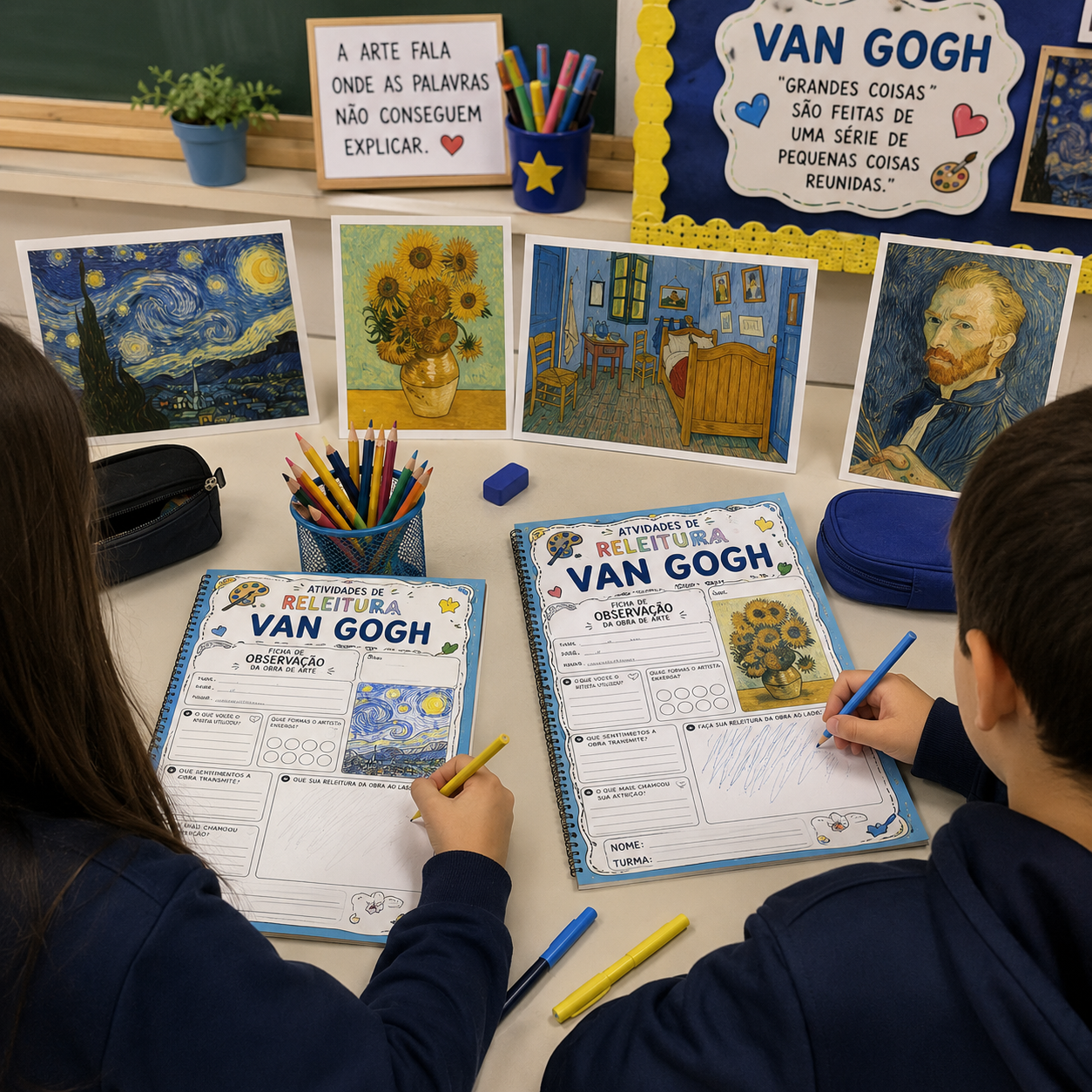 Kit de releituras das obras de van gogh – PDF para Imprimir | Educação Infantil e Anos Iniciais — amostra 1: O que vem no…