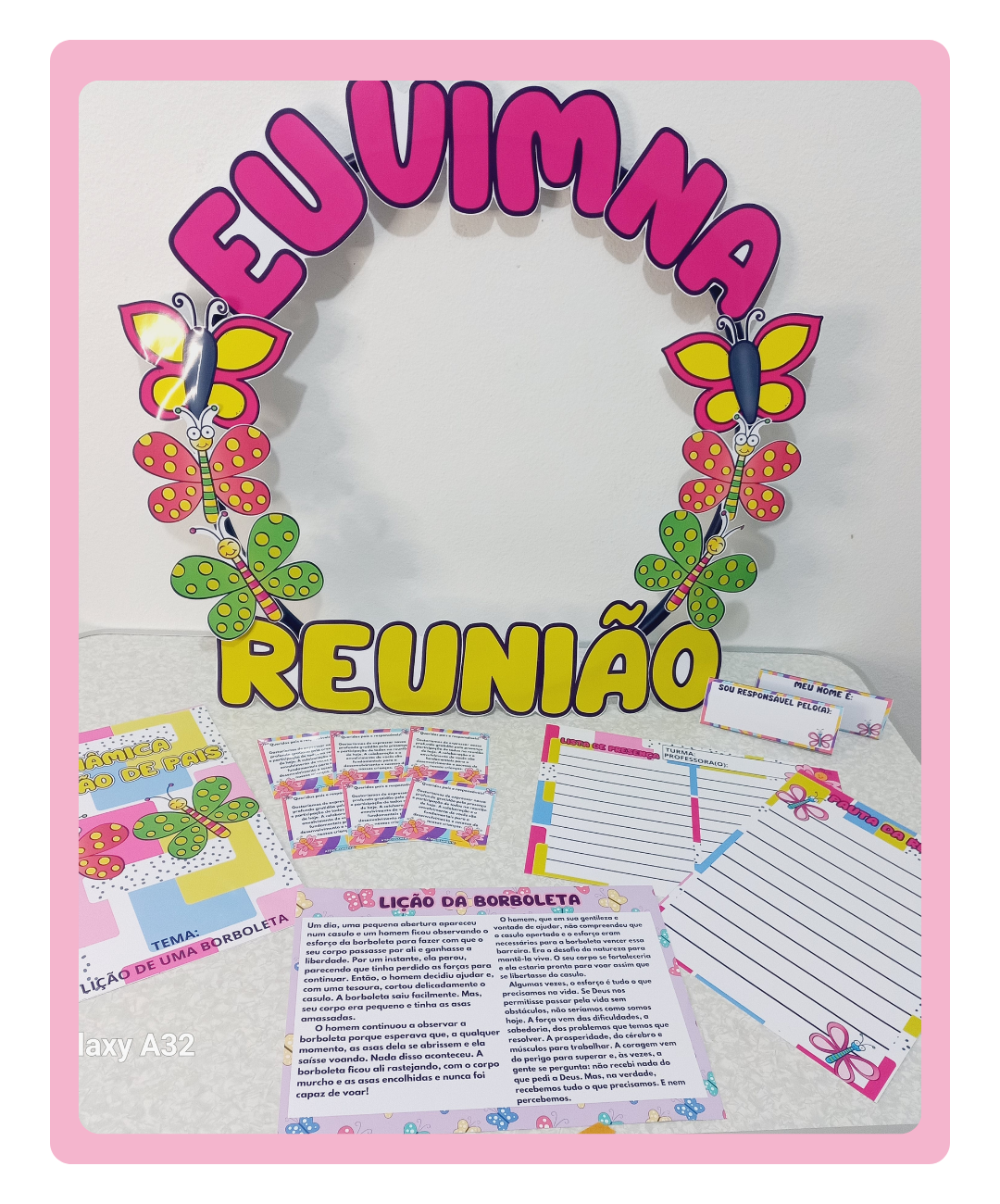Kit de reunião de pais para imprimir: a lição de uma borboleta — amostra 6: Prepare o encontro com as famílias usando um…