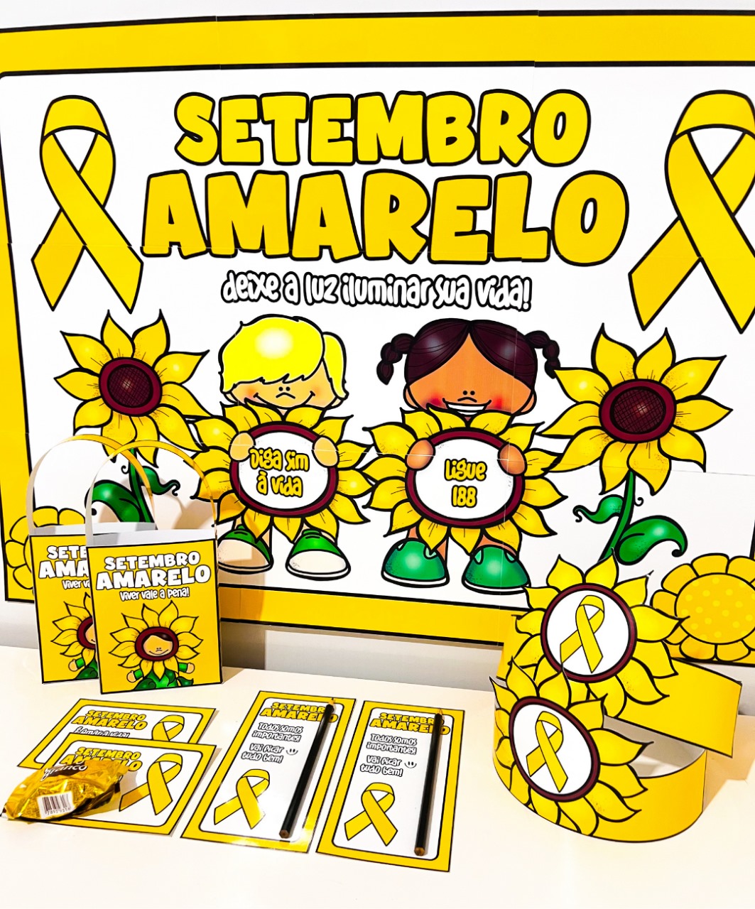 Kit de Setembro Amarelo para imprimir — amostra 1: Como aplicar o kit na escola