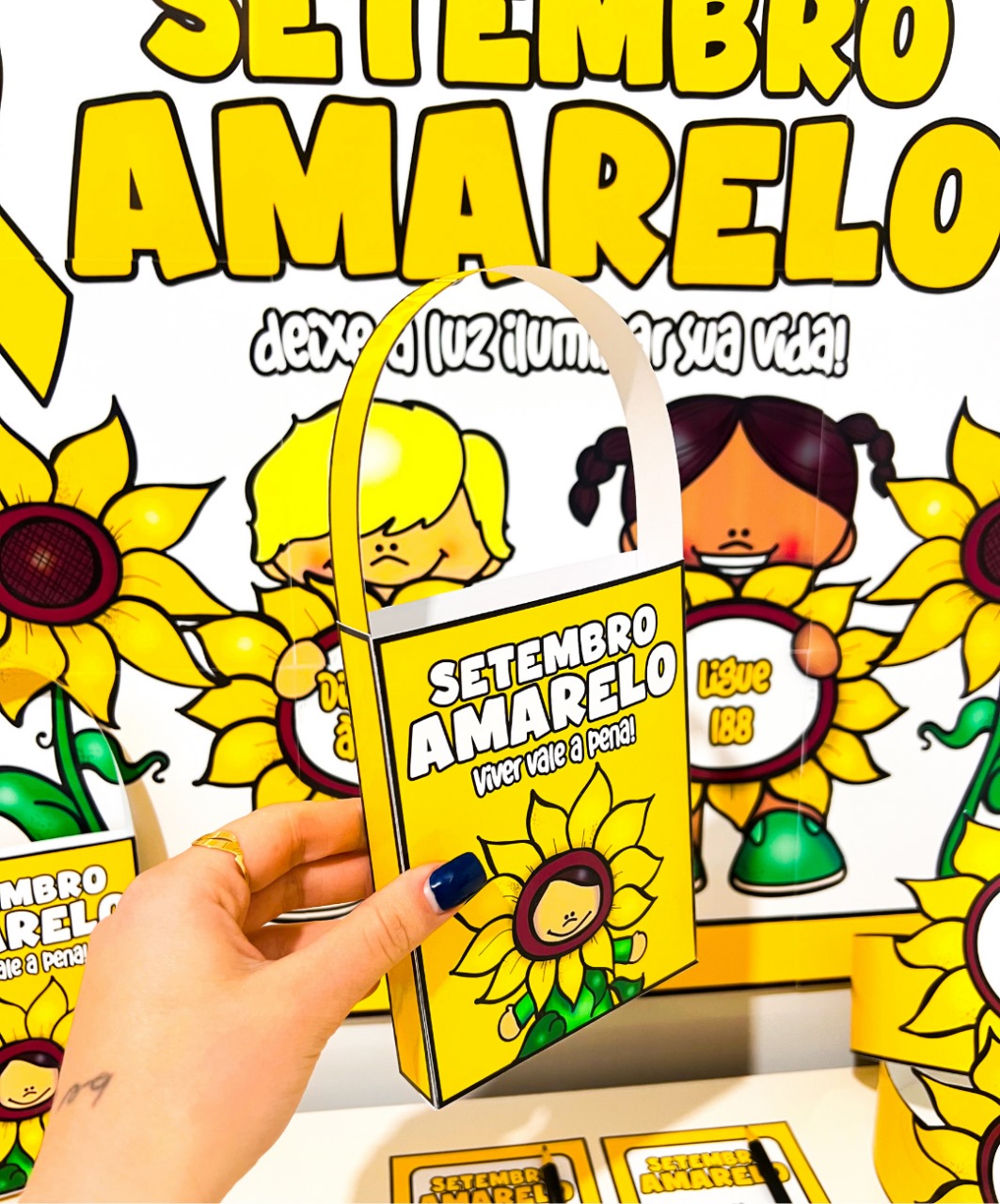 Kit de Setembro Amarelo para imprimir — amostra 2: Quais itens estão no PDF