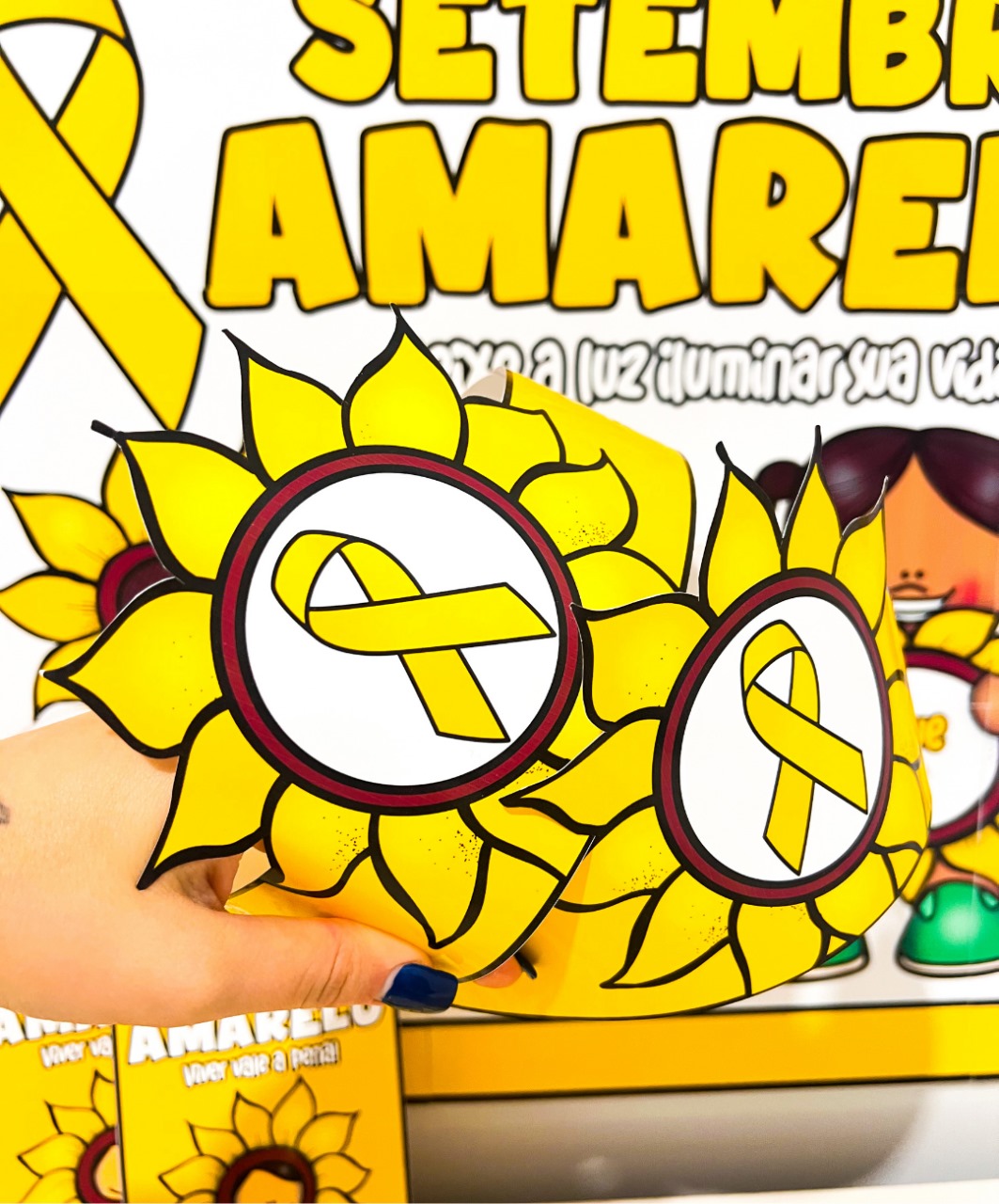 Kit de Setembro Amarelo para imprimir — amostra 5: Prepare o ambiente escolar para o Setembro Amarelo com um PDF que reúne…