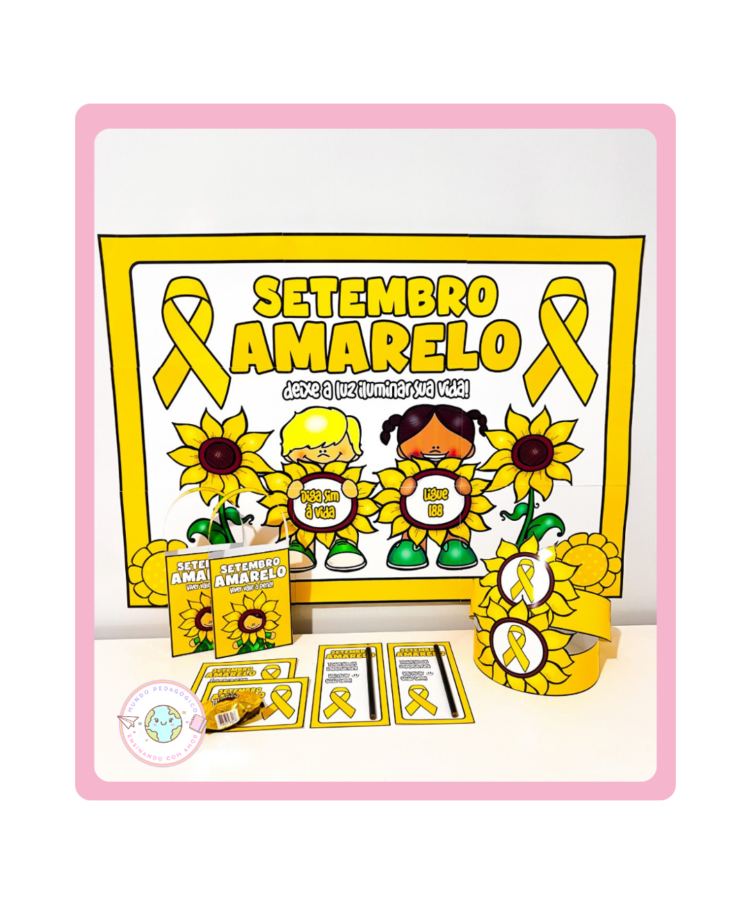 Kit de Setembro Amarelo para imprimir — Atividades para Todas as séries: Prepare o ambiente escolar para o Setembro Amarelo…