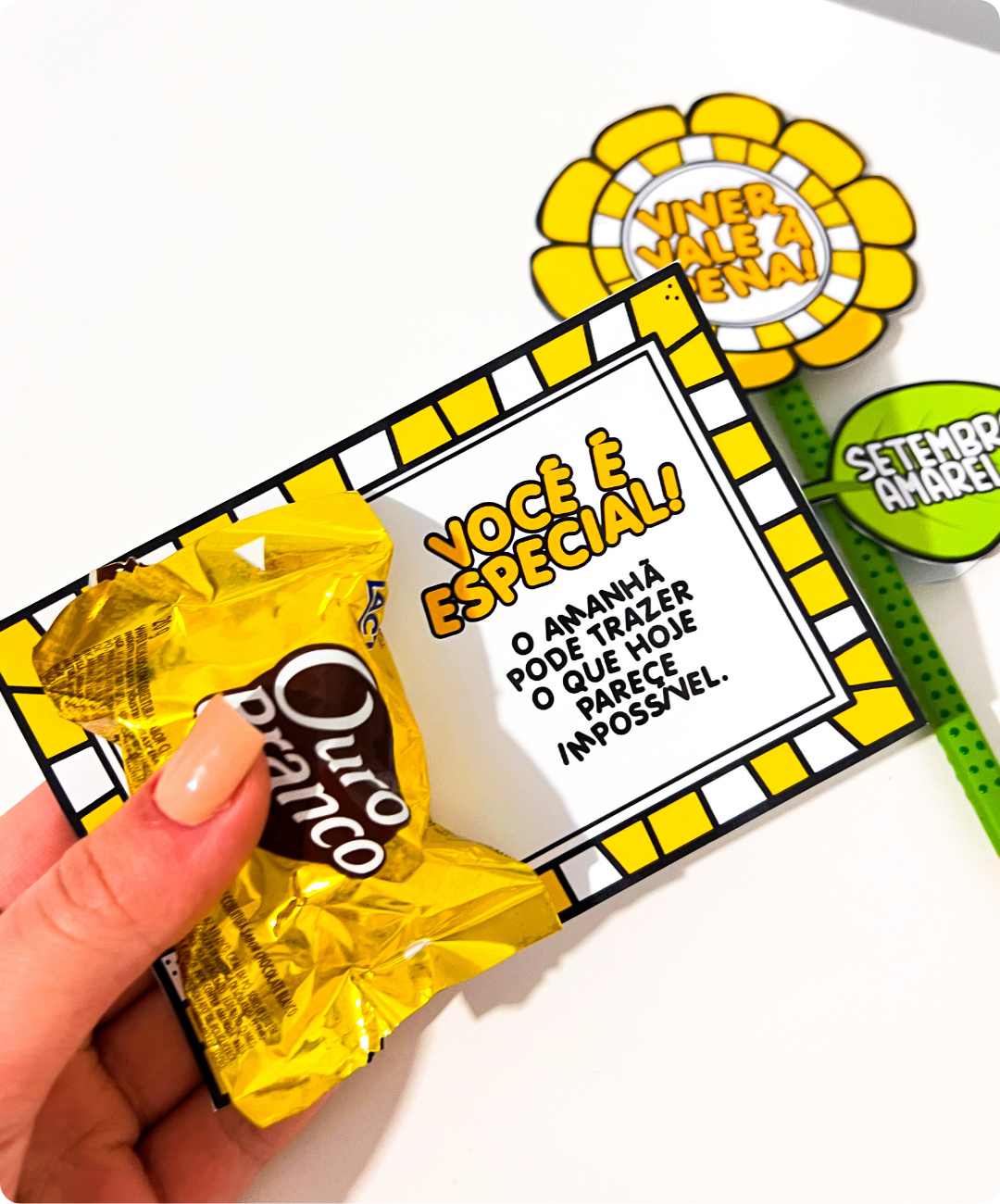 Kit de Setembro Amarelo para imprimir — amostra 1: Uma entrega especial para o Setembro Amarelo