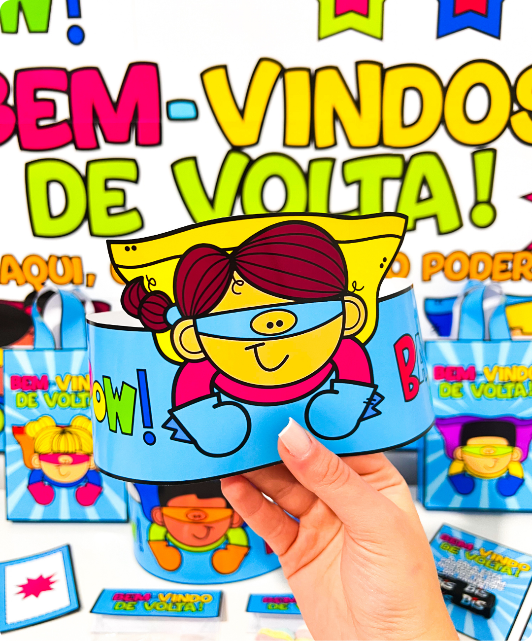Kit de super-heróis para imprimir — volta às aulas — amostra 2: Como preparar e usar em sala