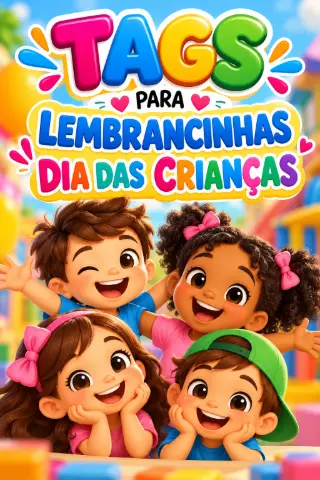Kit de Tags Infantis para Identificação – Semana das Crianças — capa do material