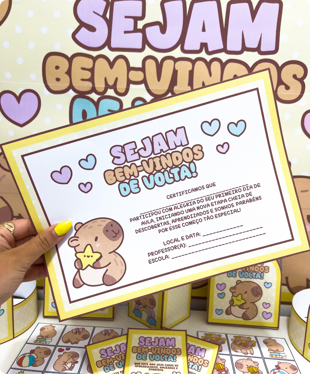 Kit de volta às aulas com capivara para imprimir — amostra 4: Para quem é indicado