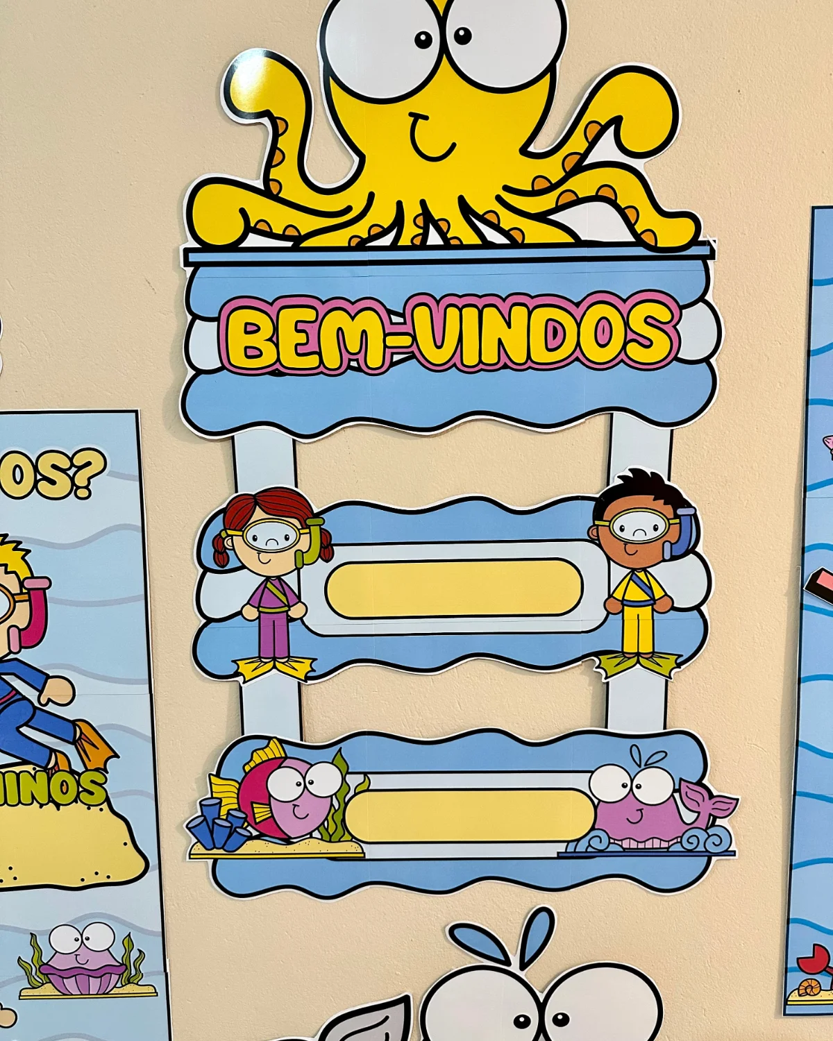 Kit decoração de sala de aula – Fundo do mar — amostra 5: Transforme sua sala de aula em um ambiente acolhedor, organizado…