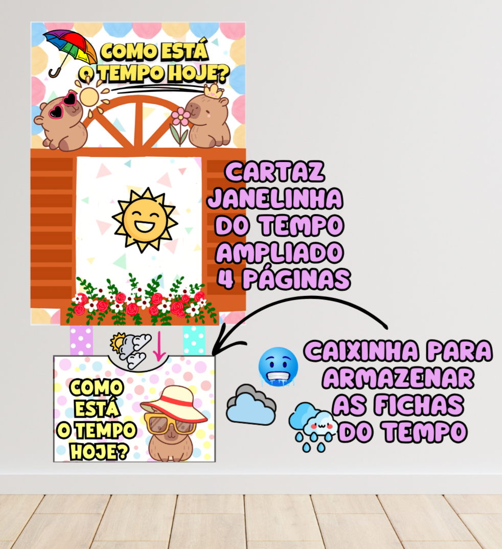 Kit decoração sala de aula: capivara – PDF para Imprimir — amostra 2: Formato e entrega