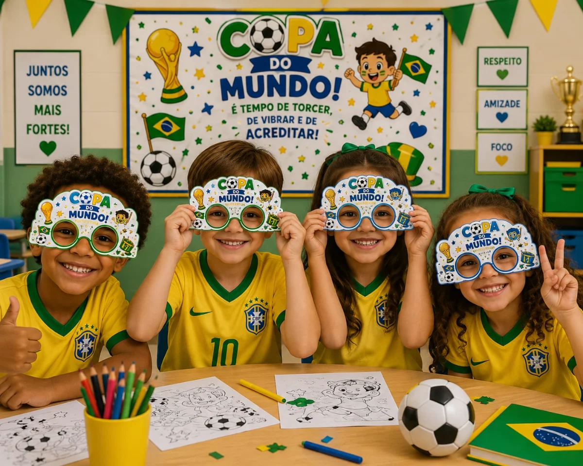 Kit decorativo +adereços copa do mundo — amostra 2: KIT COPA DO MUNDO DECORAÇÃO E ACESSÓRIOS PEDAGÓGICOS Transforme sua…