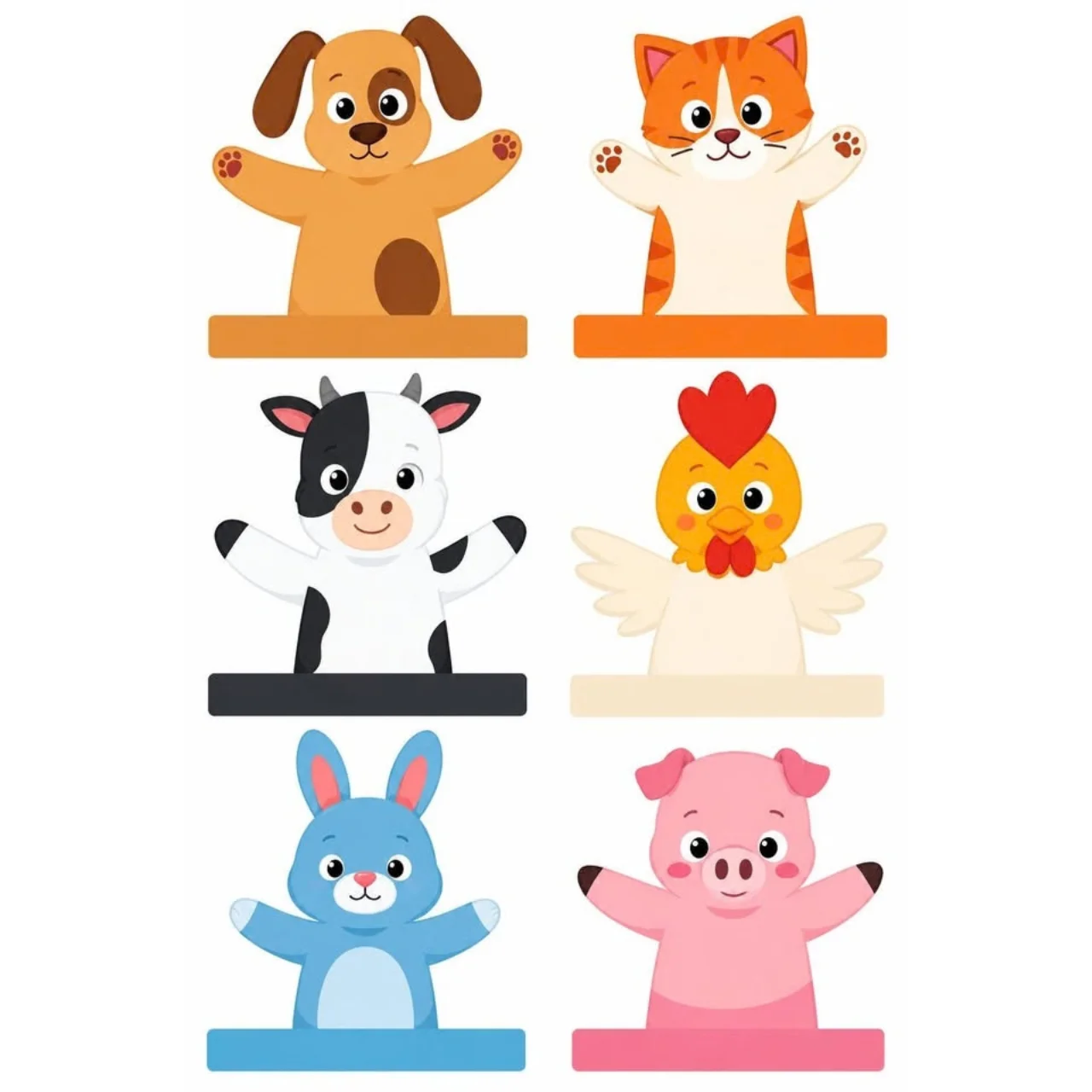🐻Kit Dedoches para Semana das Crianças🐰Em PDF pronto para imprimir🐻 — amostra 2: Transforme a sala de aula ou o momento…