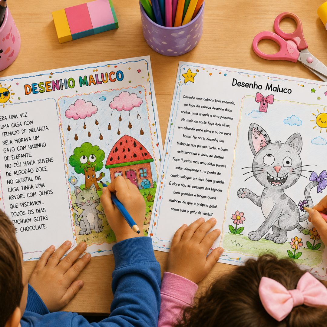Kit desenho maluco – PDF para Imprimir | Educação Infantil — capa do material