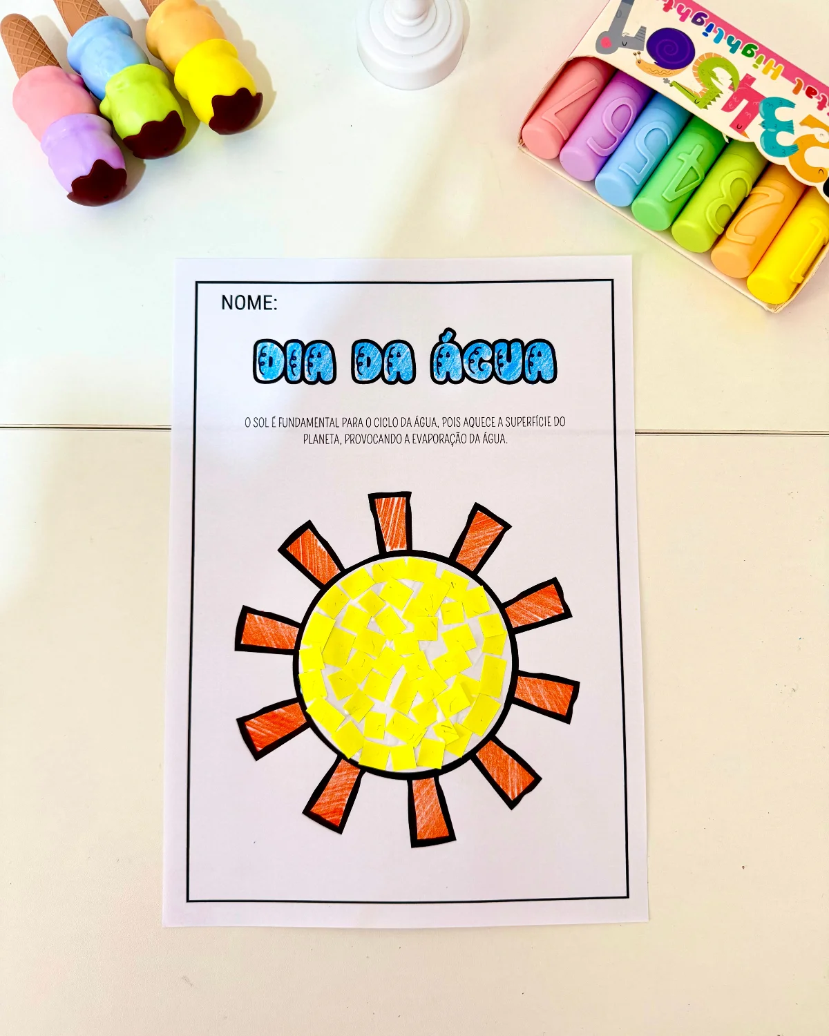 Kit Dia da Água - 9 folhas de atividades — amostra 2: Explore a criatividade com o Kit de Artes Dia da Água