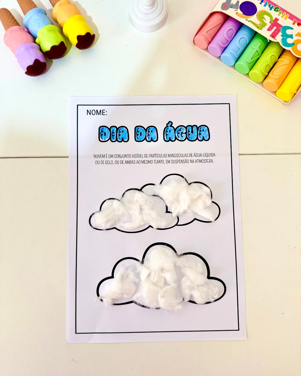 Kit Dia da Água - 9 folhas de atividades — amostra 6: Explore a criatividade com o Kit de Artes Dia da Água