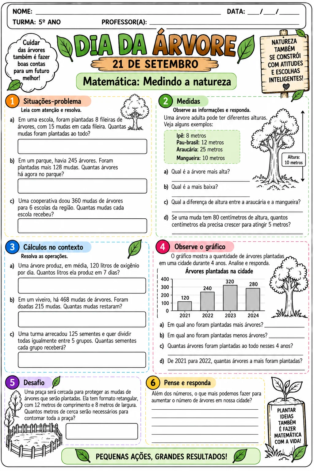 Kit Dia da Árvore – 21 de Setembro | 4º e 5º Ano — amostra 4: Kit com 8 atividades prontas para imprimir sobre o Dia da…