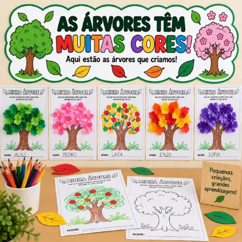 🌳 KIT DIA DA ÁRVORE - AS ÁRVORES TÊM MUITAS CORES! — amostra 2: Um kit completo para trabalhar o Dia da Árvore com as…