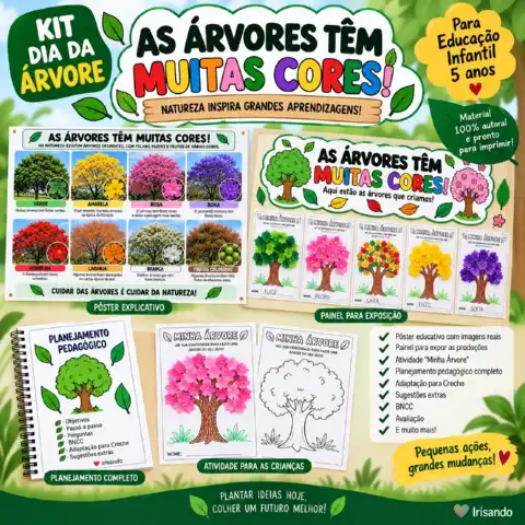 KIT DIA DA ÁRVORE - AS ÁRVORES TÊM MUITAS CORES! - PLR — capa do material