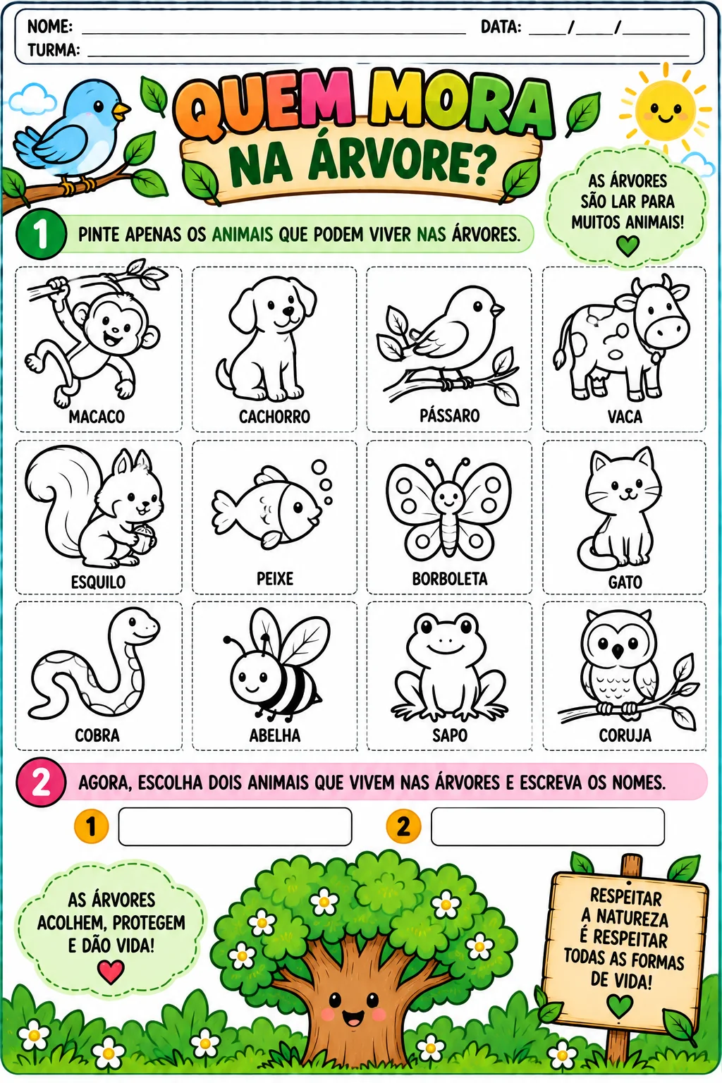 Kit Dia da Árvore – Educação Infantil - Atividades Lúdicas — amostra 6: Kit com 8 atividades lúdicas e prontas para…