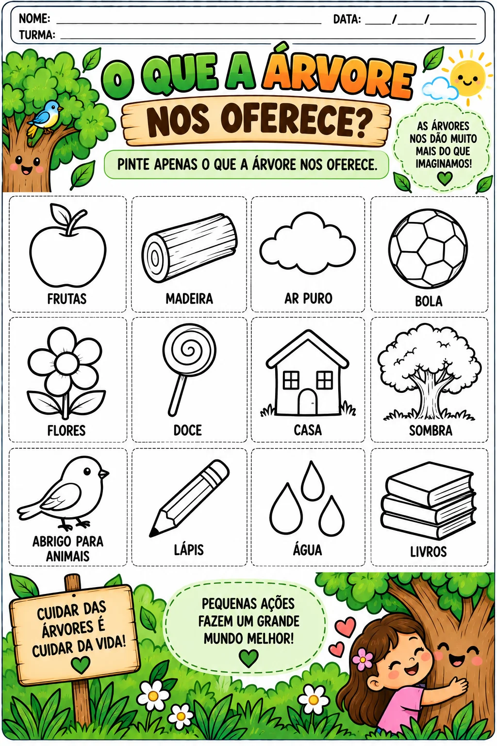 Kit Dia da Árvore – Educação Infantil - Atividades Lúdicas — amostra 7: Kit com 8 atividades lúdicas e prontas para…