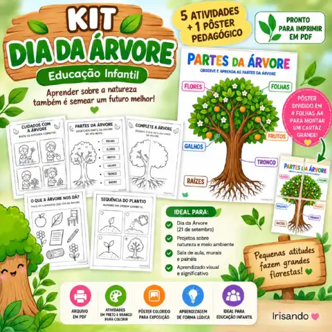 🌳 KIT DIA DA ÁRVORE — EDUCAÇÃO INFANTIL — amostra 3: Um material completo e pronto para imprimir para trabalhar o Dia da… 🌳 KIT DIA DA ÁRVORE — EDUCAÇÃO INFANTIL — amostra 3: Um material completo e pronto para imprimir para trabalhar o Dia da…