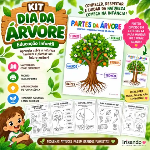 🌳 KIT DIA DA ÁRVORE — EDUCAÇÃO INFANTIL — capa do material