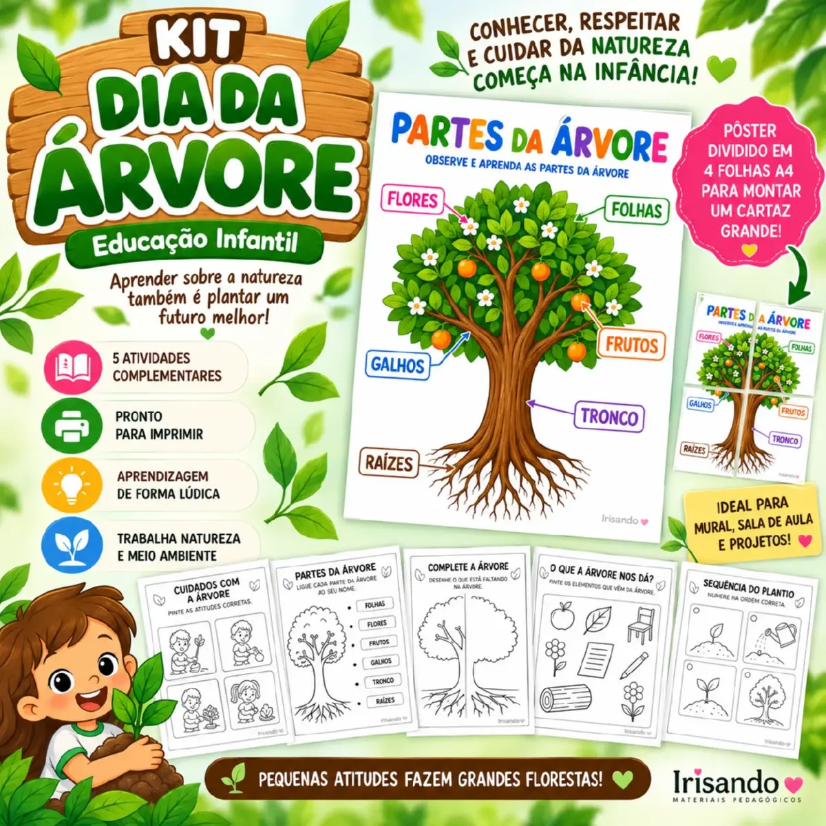 🌳 KIT DIA DA ÁRVORE — EDUCAÇÃO INFANTIL — Datas comemorativas para Educação Infantil: Um material completo e pronto para…
