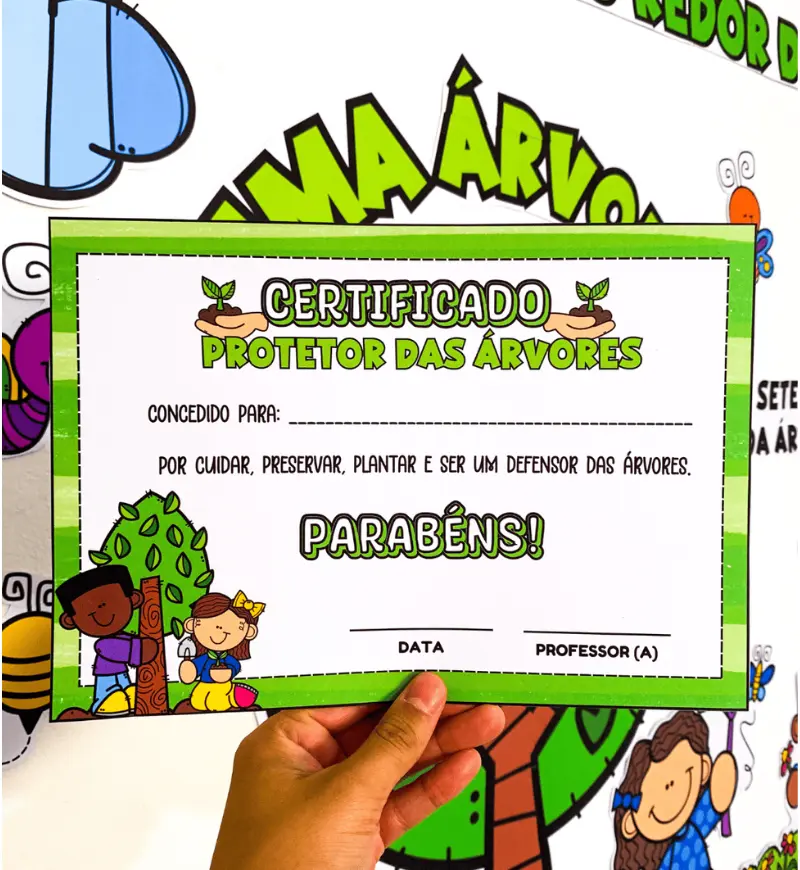 Kit Dia da Árvore em PDF para Educação Infantil e Anos Iniciais — amostra 2: O que vem no material
