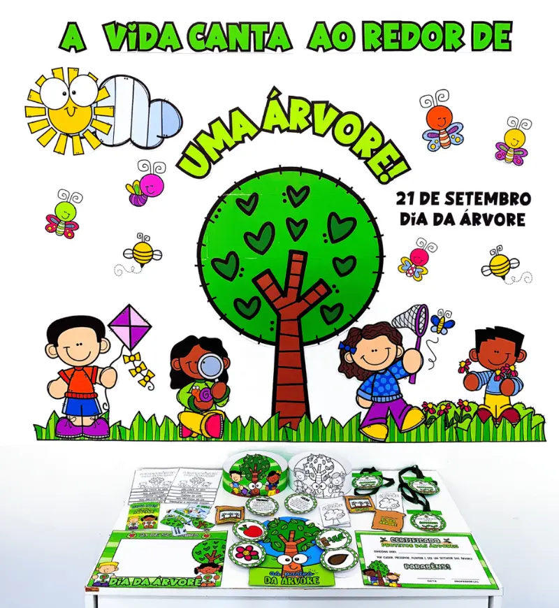 Kit Dia da Árvore em PDF para Educação Infantil e Anos Iniciais — capa do material