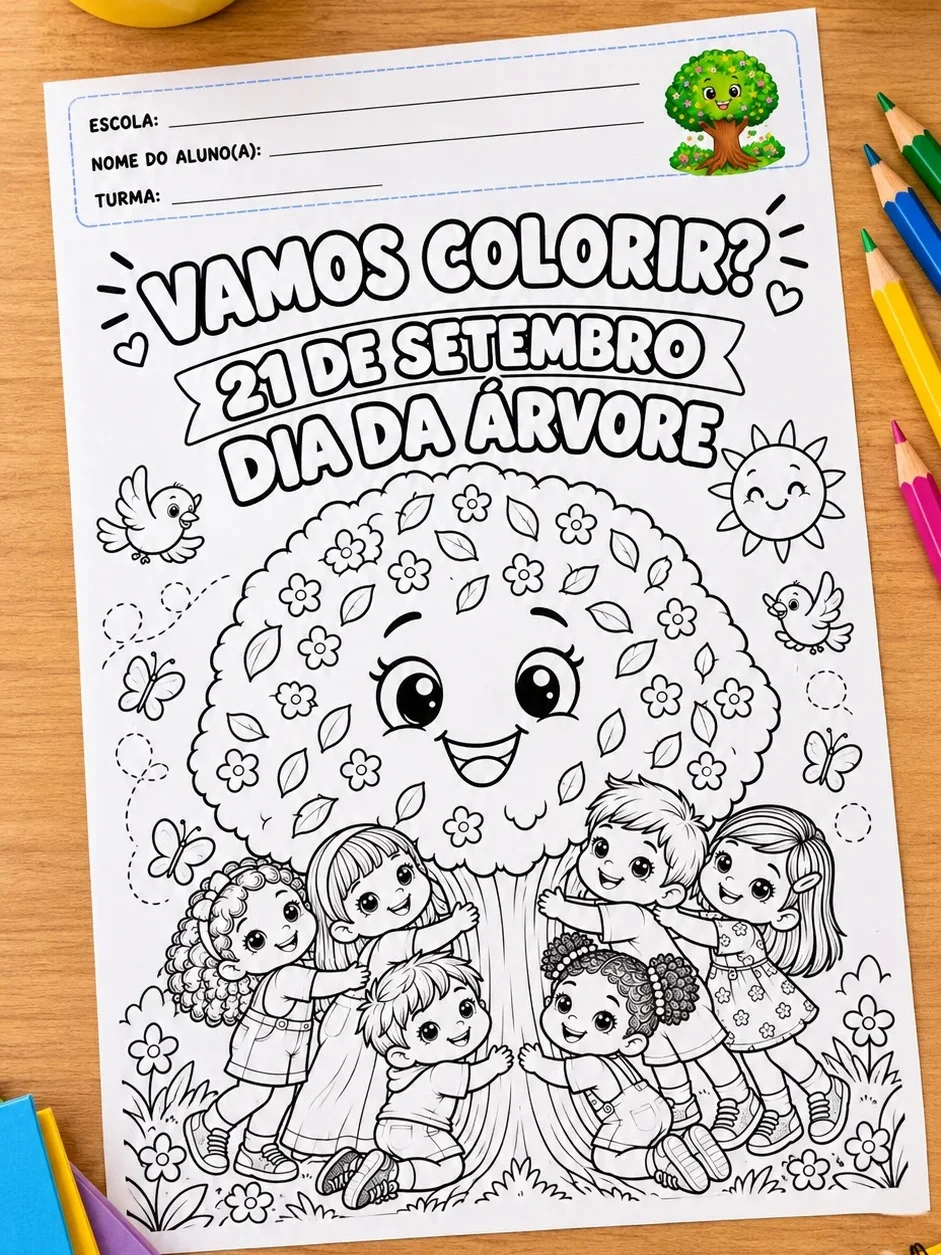 KIT DIA DA ÁRVORE: PAINEL + VISEIRA + ATIVIDADE PARA EDUCAÇÃO INFANTIL — amostra 2: 🌳 Kit Dia da Árvore para Educação…
