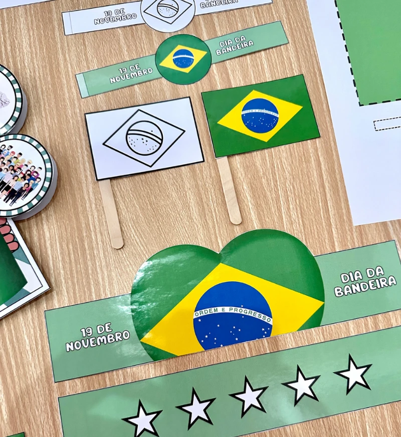 Kit Dia da Bandeira: Luva Pedagógica e Atividades em PDF — amostra 3: Como usar em sala de aula