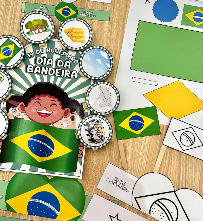 Kit Dia da Bandeira: Luva Pedagógica e Atividades em PDF — capa do material